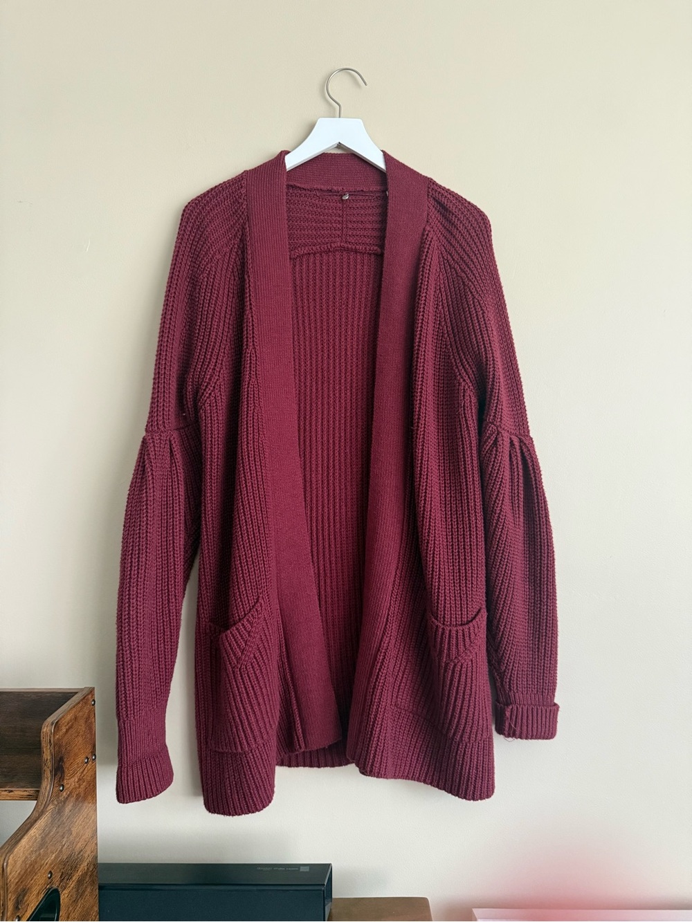 Anthropologie Knitted & Knitted Oversized Wool Blend Cardigan Size Small